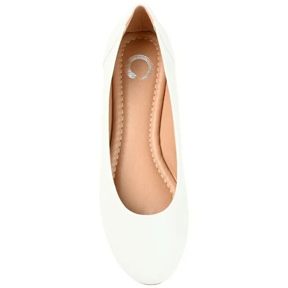 Journee Collection Women's Comfort Ballet Kavn Flats,  White 6.5M - Picture 7 of 8